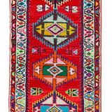 Handwoven Decorative Anatolian Red Runner Carpet 84 cm x 382 cm