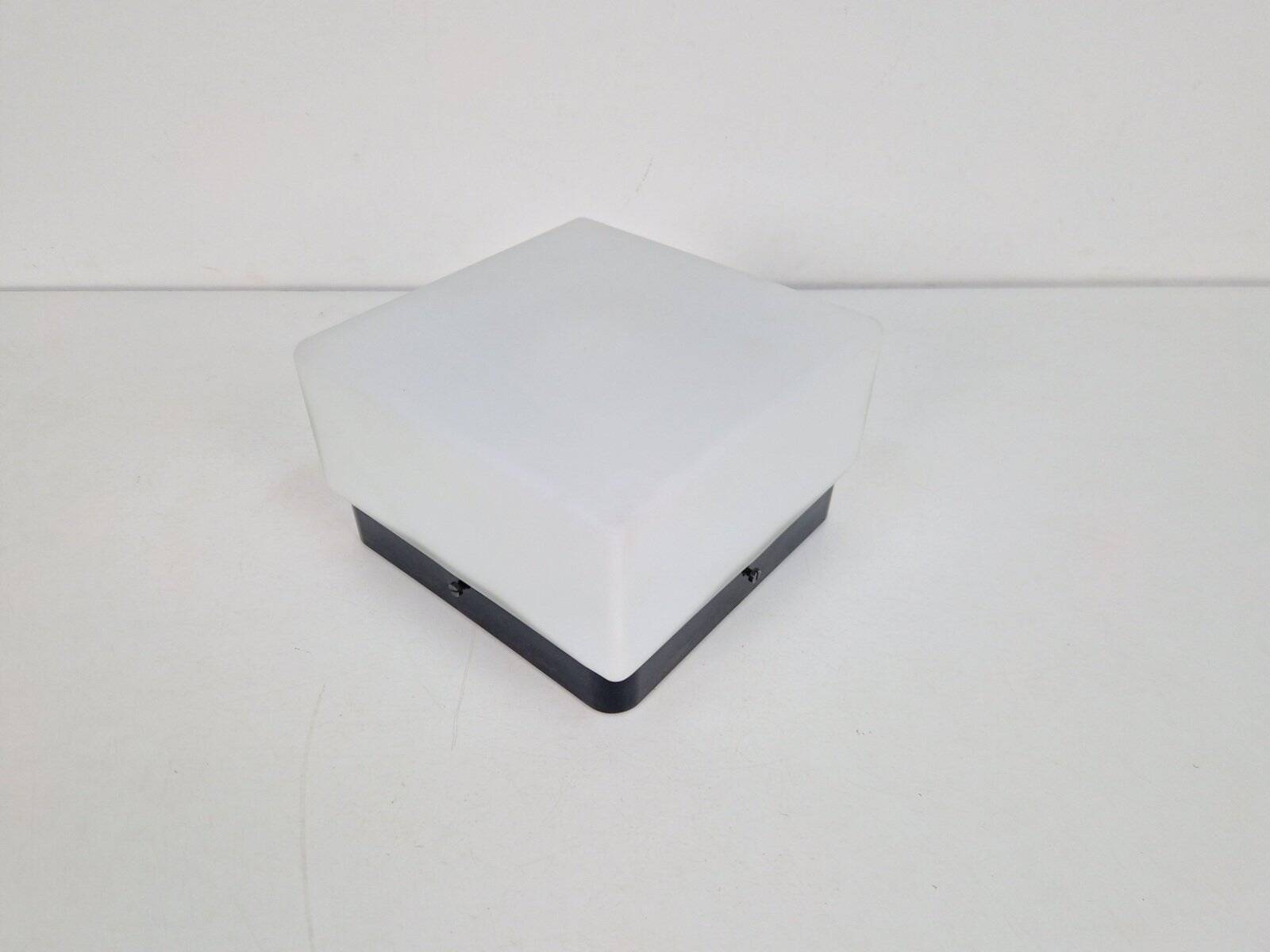 Vintage Bauhaus Ceiling Lamp with White Glass Bakelite, 1960s