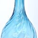 Empoli blue glass carafe with grooves, 60s bottle