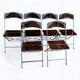6 folding chairs in smoked Plexiglas and chrome metal, Chaisor 1970