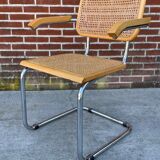 Cesca model design chair with armrests chrome version