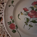Assiette décorative artisanat français "Bouquets"