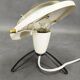Zukov Czech Space Age Table Lamp, Brass and White Metal, 1970s