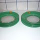 Set of 6 Duralex green hollow plates