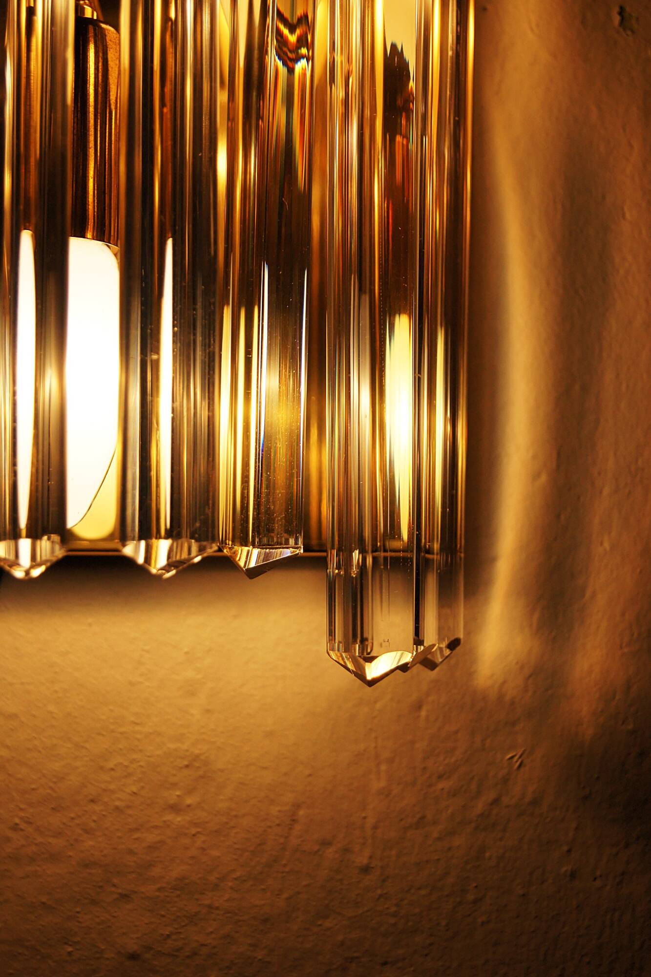 Two Large Wall Lamps in Style Venini