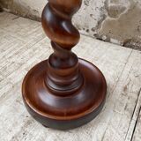 Side table walnut base turned wood