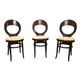 Lot de 3 chaises Baumann mouettes 1970 tissu à changer