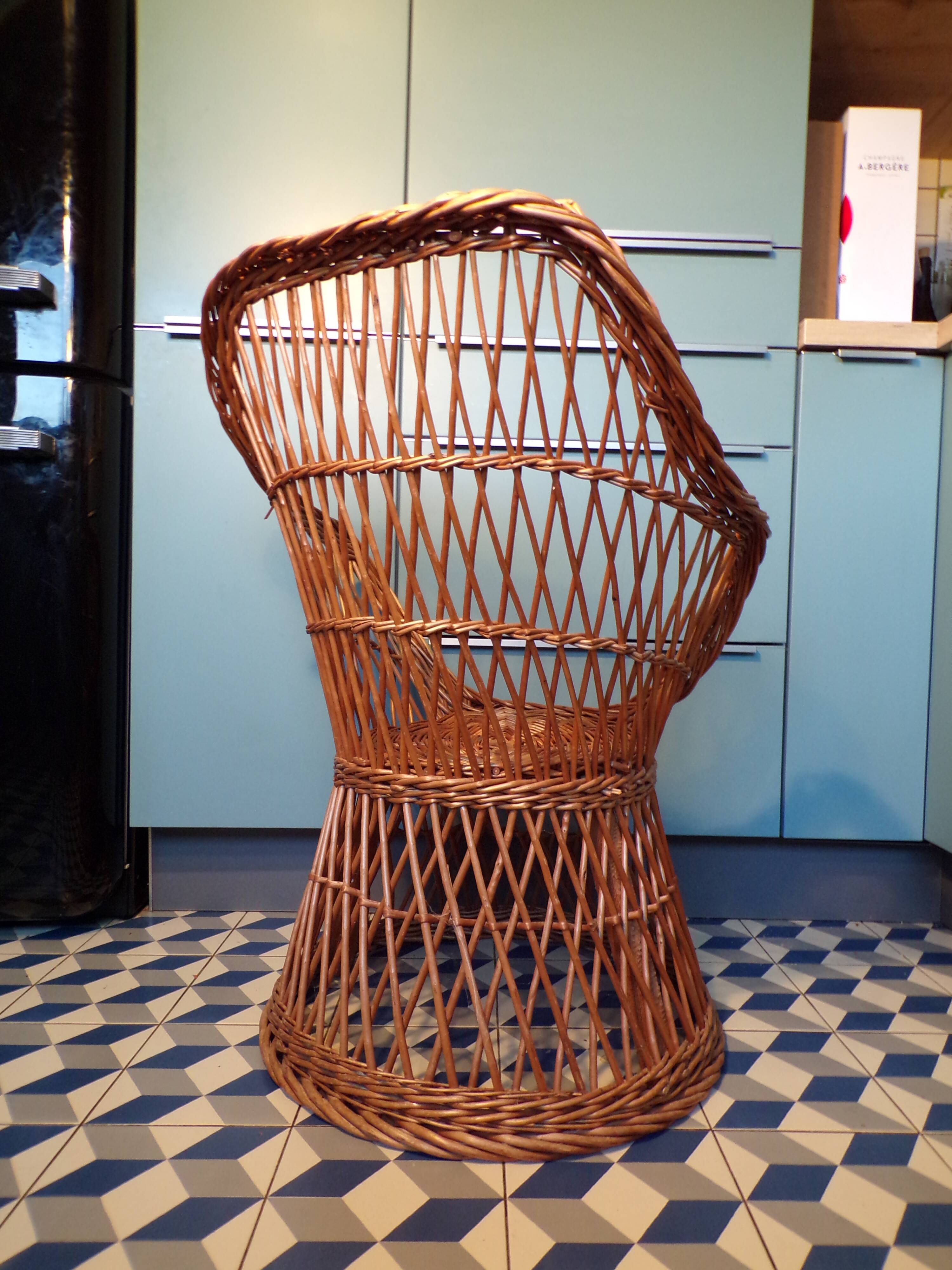 Vintage rattan armchair