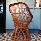 Vintage rattan armchair