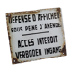 Enamelled plate defense display