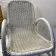 White rattan rocking chair