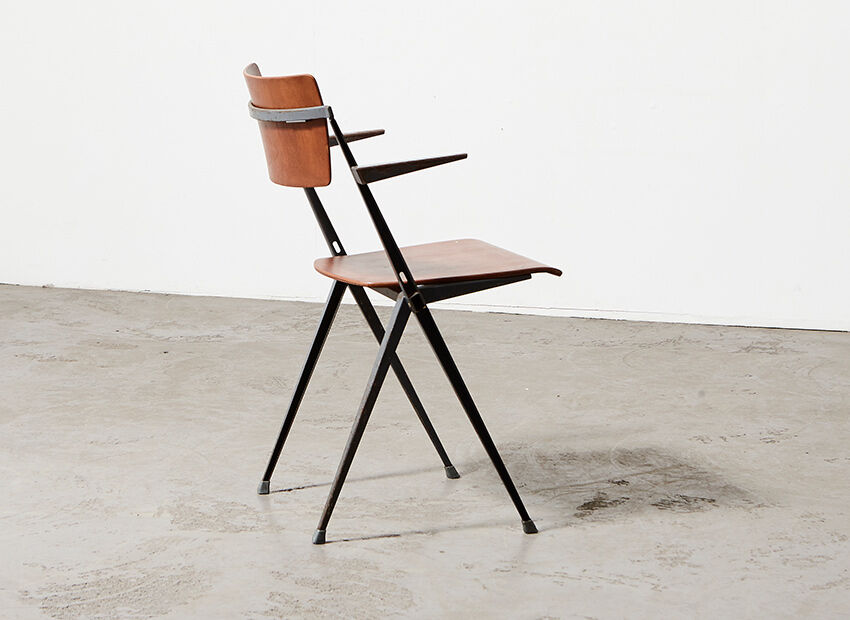 Wim Rietveld pyramid chair for Ahrend de Cirkel 1960s