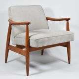 Famous Vintage armchair "Kedzior", fully restored, Grey CORD