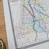 Palestine, old map, printed in 1852.