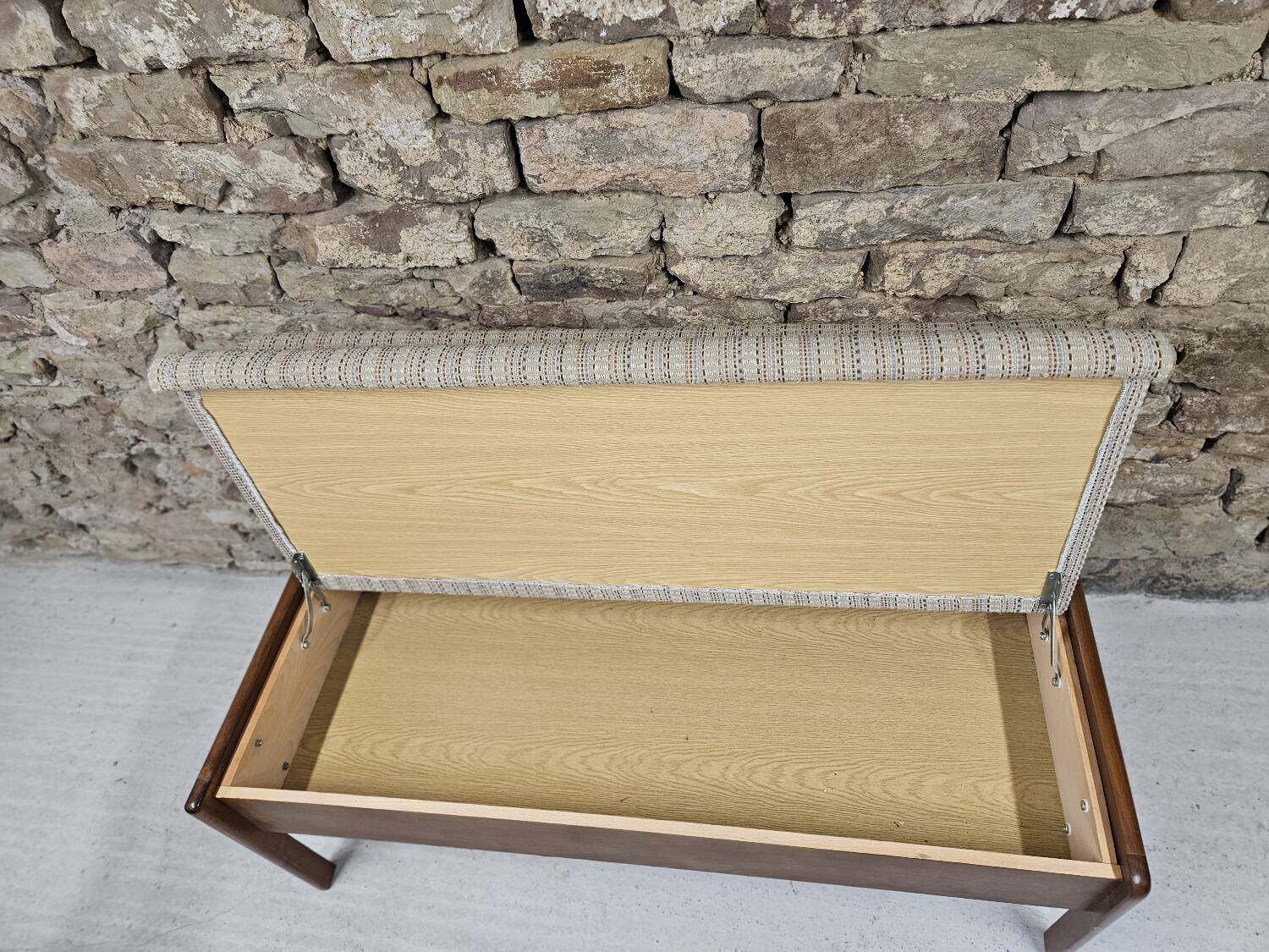 Vintage 1970s design storage bench