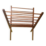 Scandinavian wooden folding magazine rack