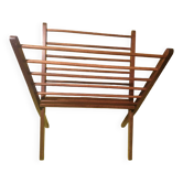 Scandinavian wooden folding magazine rack