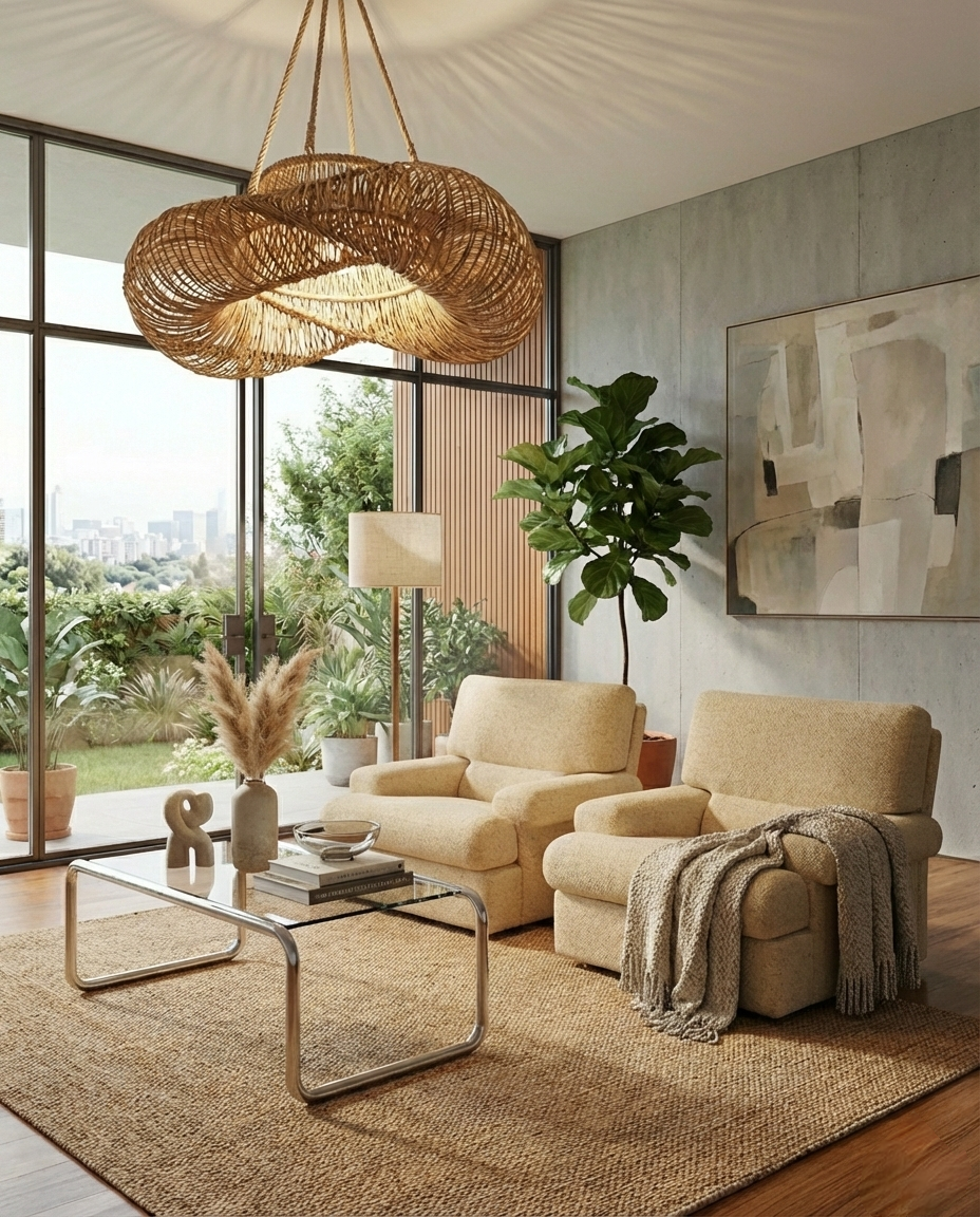 Danish Set of Armchairs Soft Cuschion Comfortable Wool Upholstery