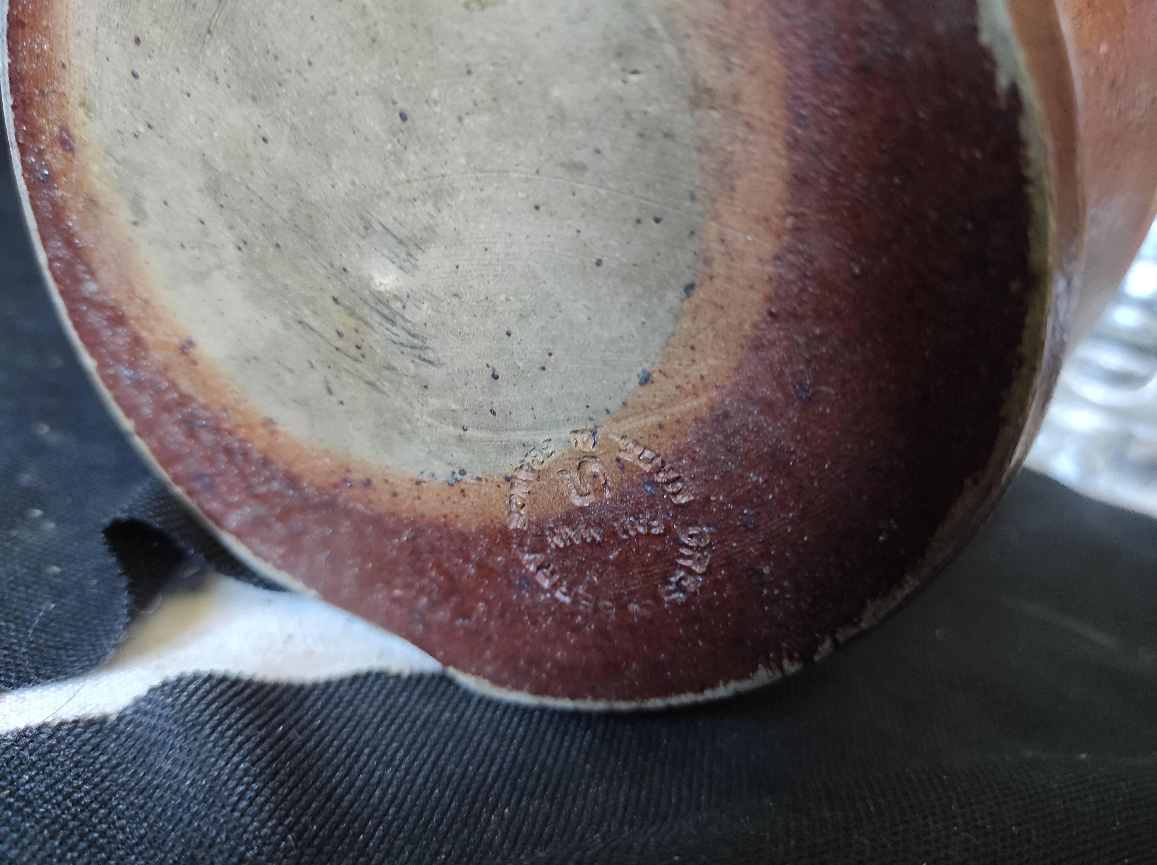 Large pitcher gres varnished berry handmade