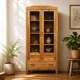 Armoire parisienne vitres biseautées chêne blond art déco 1930