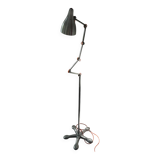 Vintage polished steel floor lamp