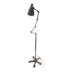 Vintage polished steel floor lamp