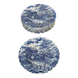 Série de 8 assiettes à dessert Myott « Royal Mail » – faïence du Staffordshire