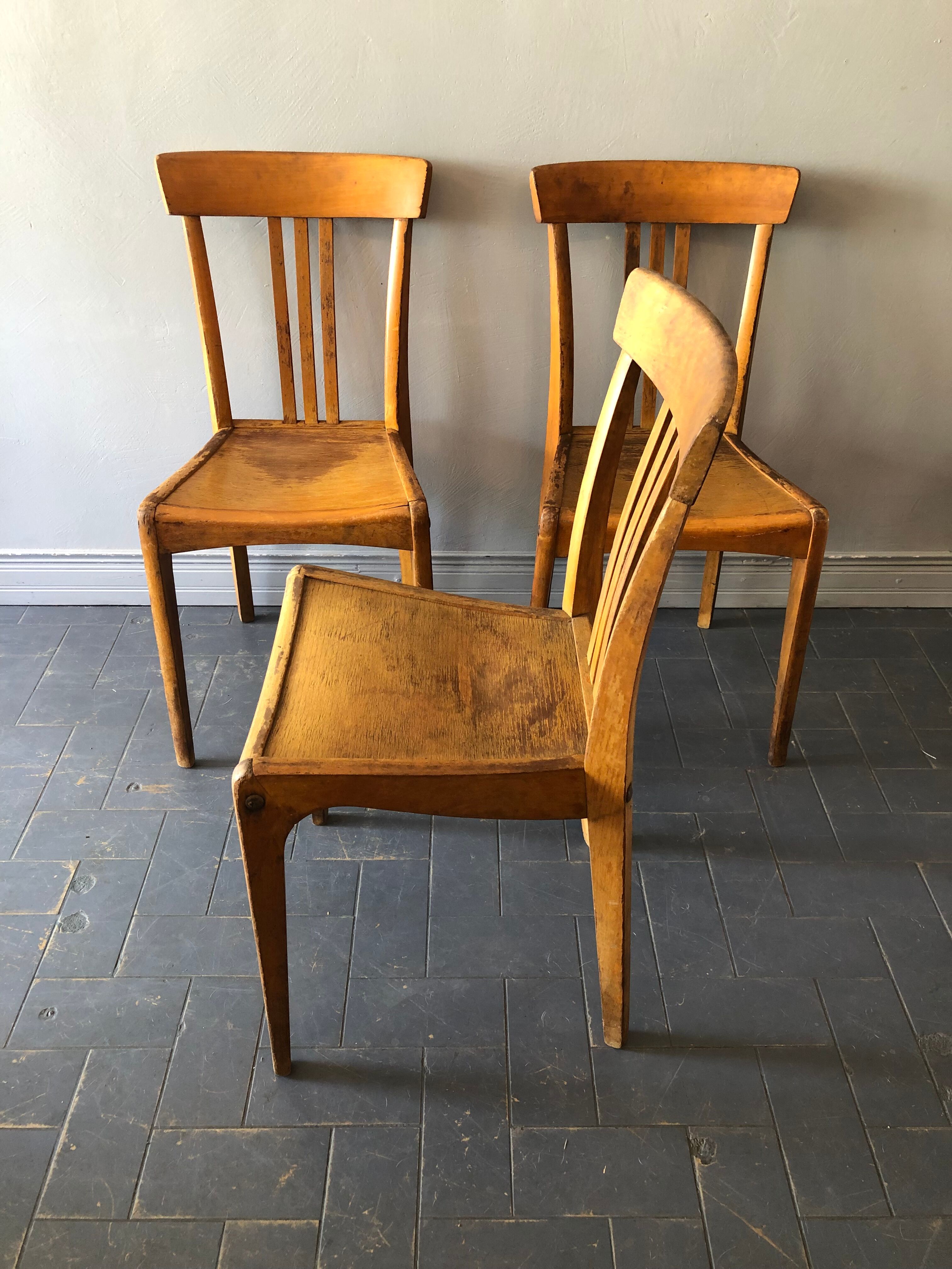 3 vintage Stella bistro chairs