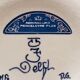 hand-painted polychrome porcelain vase from the Royal Delft Factory