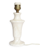 Pied de lampe albâtre blanc