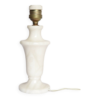 White alabaster lamp base