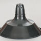 Industrial suspension in enamelled sheet anthracite gray 36cm size M 1960