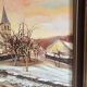 Oil Painting Landscape of a Snowy Village by Francois Chanteclair