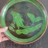Assiette terre cuite émaillée