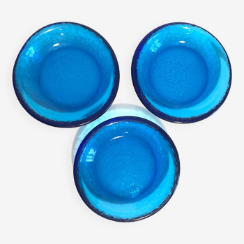 Coupelles bleues verre