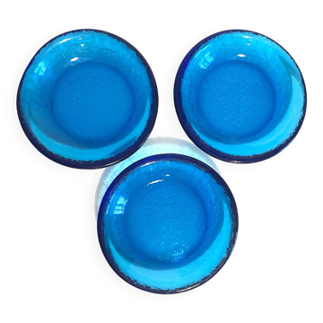 Blue glass bowls