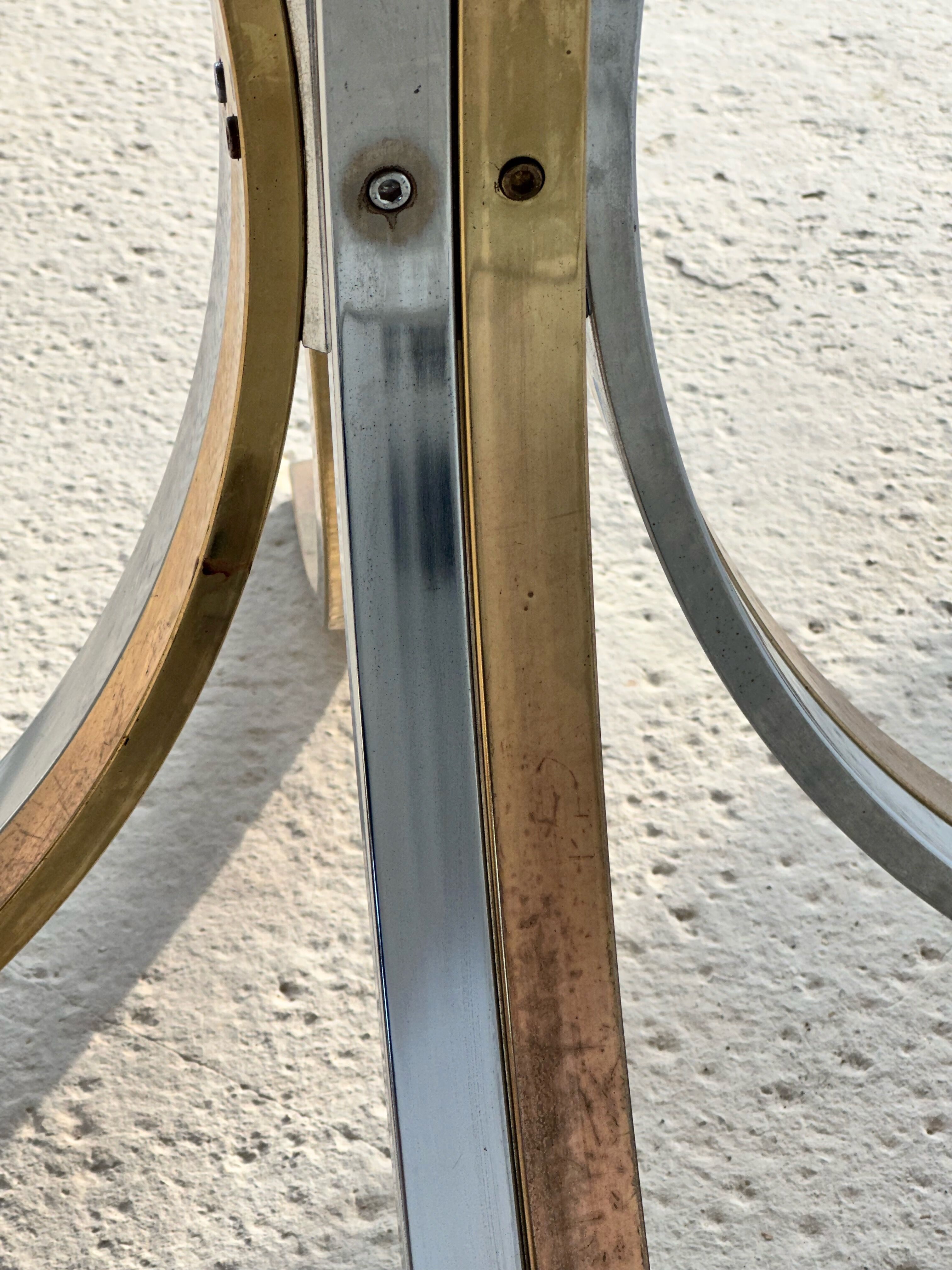 Table à manger en verre octogonale design Italien des années 70
