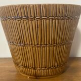 Old Saint Clément B Letalle flower pot imitation bamboo vintage ceramic