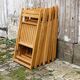Lot de 6 chaises pliantes en bois