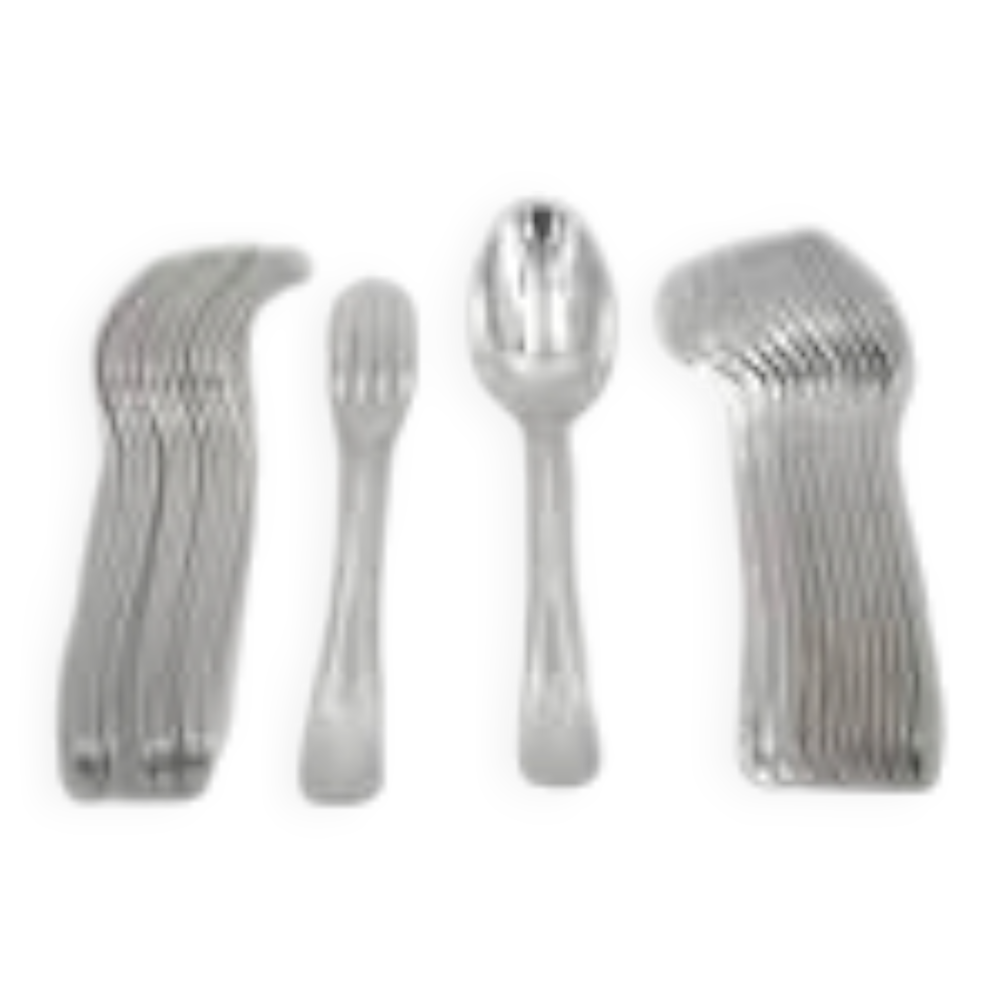 Christofle America 12 dessert cutlery sets, 24 pieces, Art Deco, 18 cm.