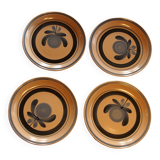Set of 4 flat plates in Gien earthenware Angona model