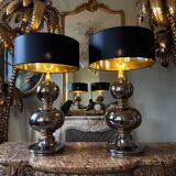 Pair of ceramic lamps from the 1970s - 20th century