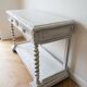 Patinated white console