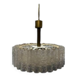 Doria Leuchten 60s-70s glass chandelier ceiling light