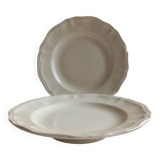 2 plates on Sarreguemines pedestal