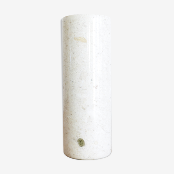 Vase rouleau en marbre blanc années 70