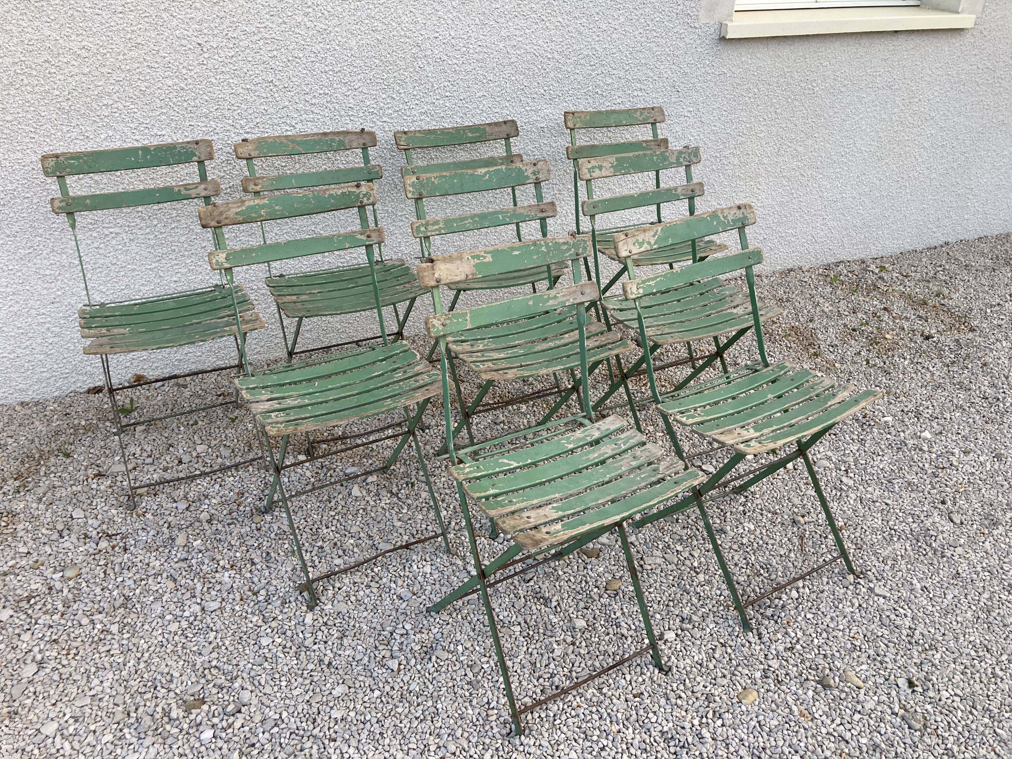 9 folding garden chairs