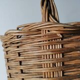Vintage wicker round basket