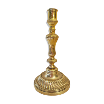 Brass chandelier a flame