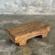 Small stool, accent stool in solid blond teak wabi-sabi L30 W8.5 H6.